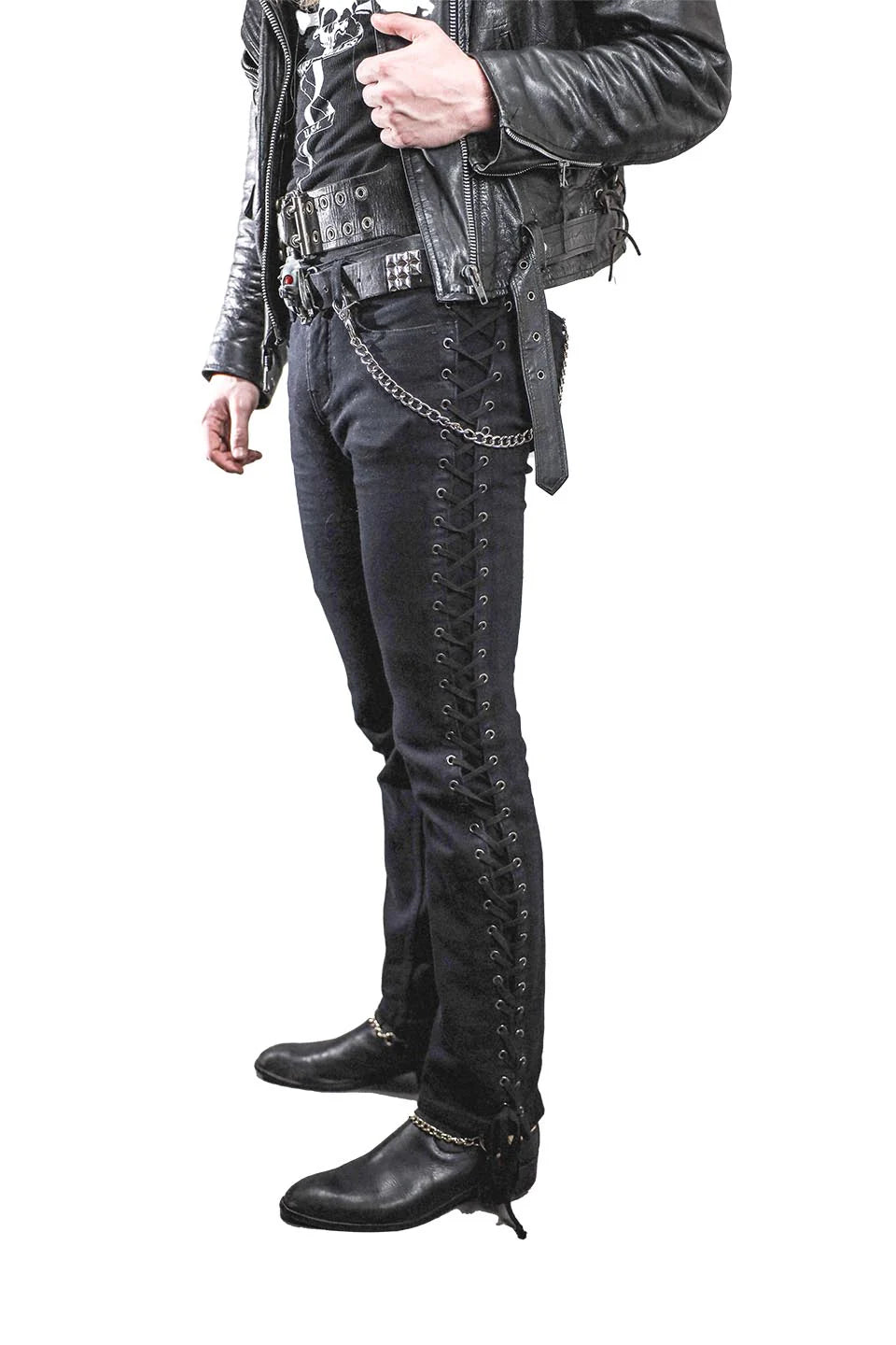 Clothing Men's Side Lace Up Jeans Buy Men's Side Lace Up