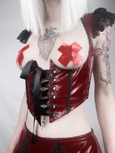 Load image into Gallery viewer, model showing front of corset