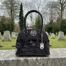 Load image into Gallery viewer, Black Web Elvira Macabre Mobile Purse
