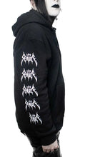 Load image into Gallery viewer, model showing side of hoodie