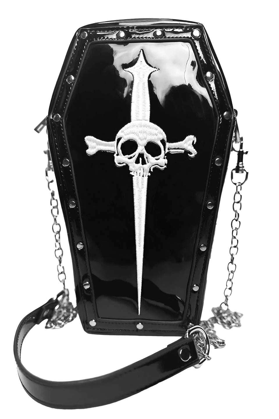 Metallic Cross Coffin Bag In Vinyl Wholesale Metallic Cross Coffin Bag in Vinyl for your store  main image 4