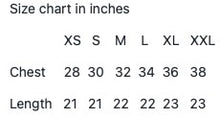 Load image into Gallery viewer, size chart