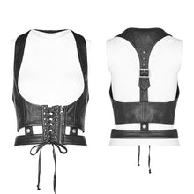 Load image into Gallery viewer, front and back of vest on mannequin
