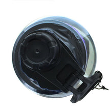 Load image into Gallery viewer, lid on Nightmare Before Christmas Jack smirk face plastic travel bottle with twist lid. Bottle is holographic, and also features pictures of several Nightmare Before Christmas characters. Constructed from unbreakable high-quality BPA-free Eastman Twist plastic.