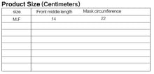 Load image into Gallery viewer, size chart
