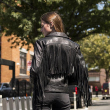 Load image into Gallery viewer, model showing back of jacket