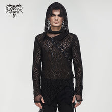 Load image into Gallery viewer, model showing front of shirt with hood up