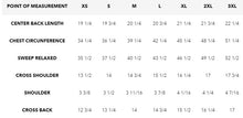 Load image into Gallery viewer, size chart