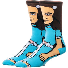 Load image into Gallery viewer, full body print of Grady twins mid calf crew socks
