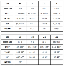 Load image into Gallery viewer, size chart