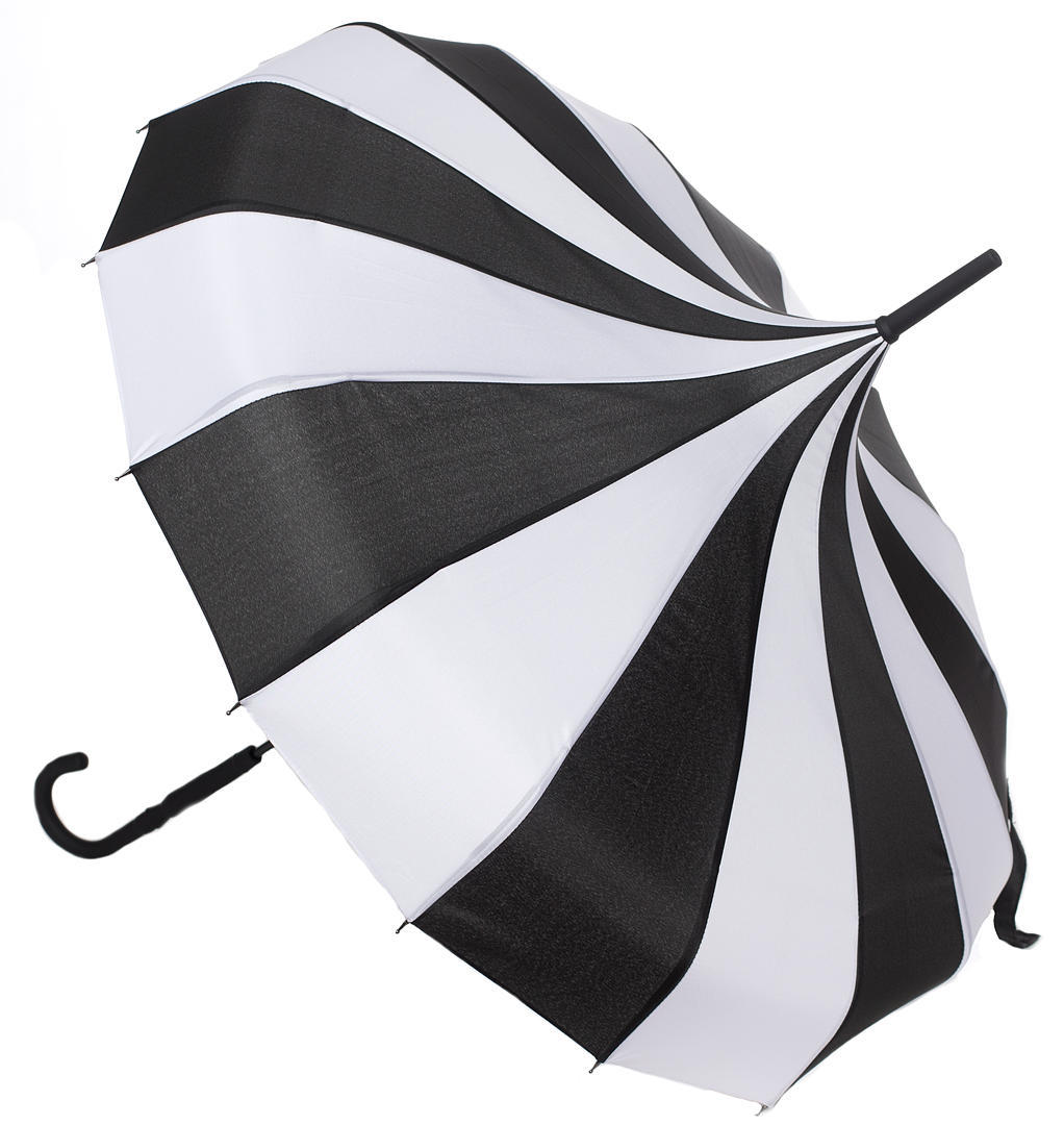 black and white pagoda patio umbrella Black/White Striped Carousel Pagoda Umbrella – Hot Rock Hollywood