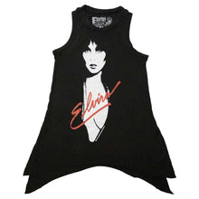 Load image into Gallery viewer, Black tank top with Elvira graphic design on a white background
