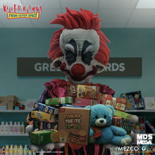 Load image into Gallery viewer, Clown figure holding boxes and a teddy bear with 'Killer Klowns from Outer Space' branding.

