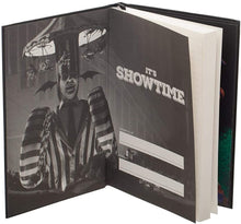 Load image into Gallery viewer, inside of journal showing beetlejuice it&#39;s showtime movie still
