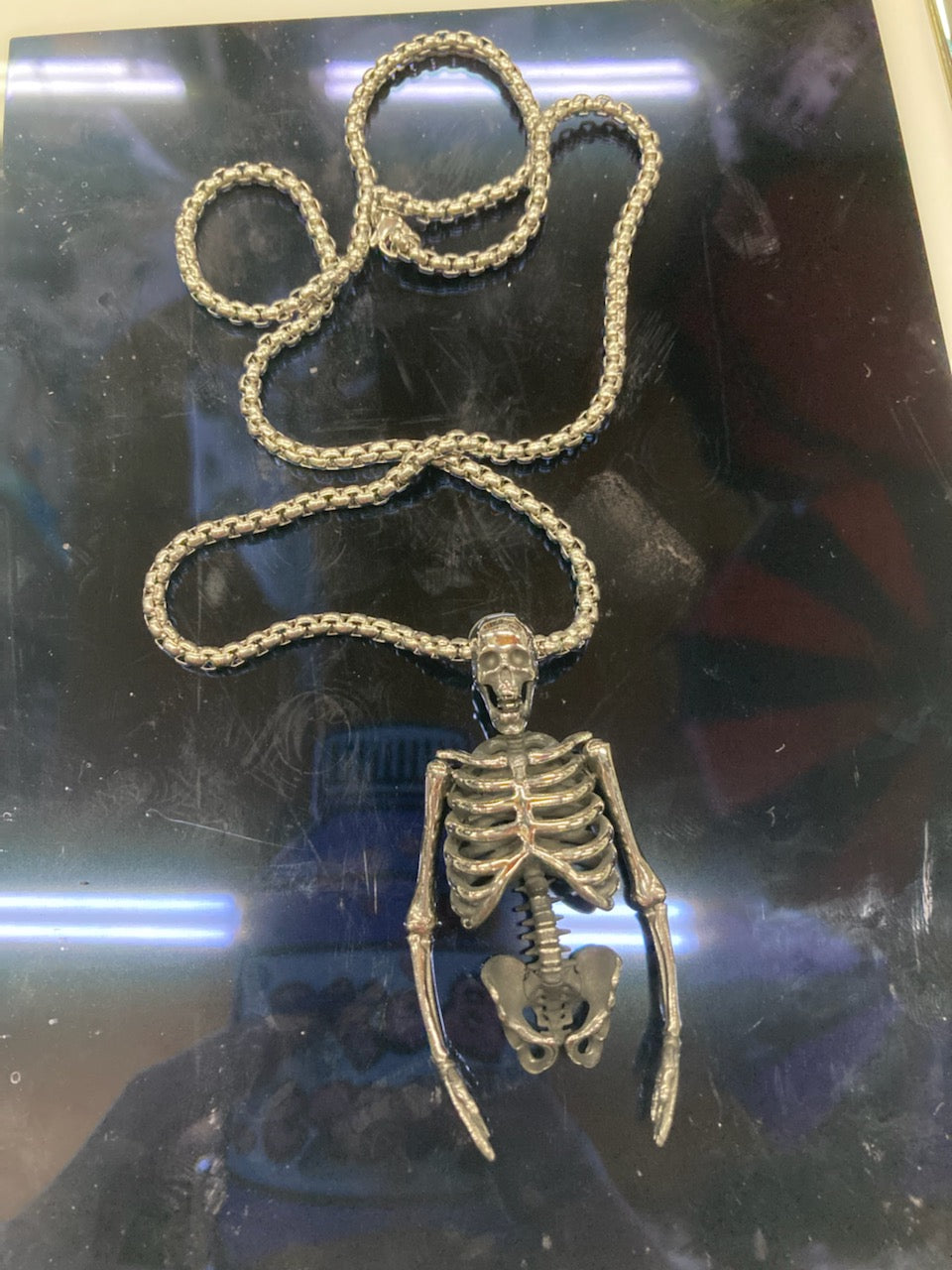 necklace on display