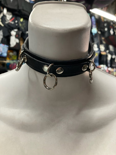 collar on front of mannequin