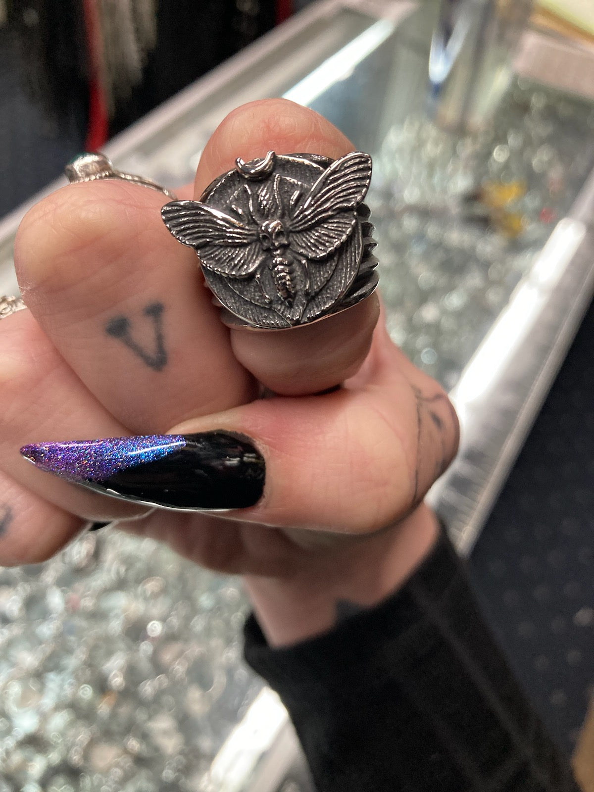 Hawk Moth Rings Circular Death's Head Hawk-moth Ring – Hot Rock Hollywood