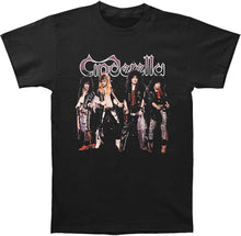 Load image into Gallery viewer, black cinderella band shirt with logo and picture of band
