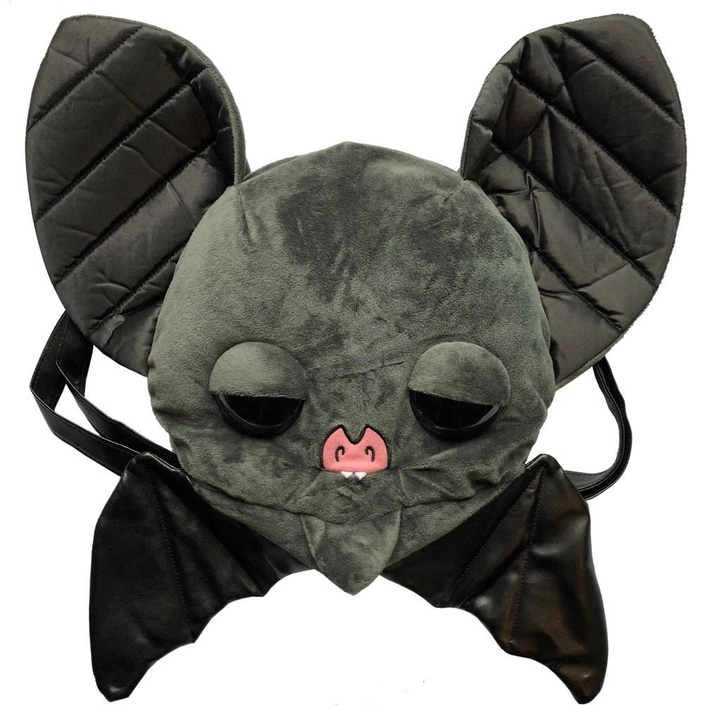 bat head plush purse with pleather bat wings and large ears