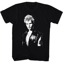 Load image into Gallery viewer, black billy idol band shirt with billy idol picture

