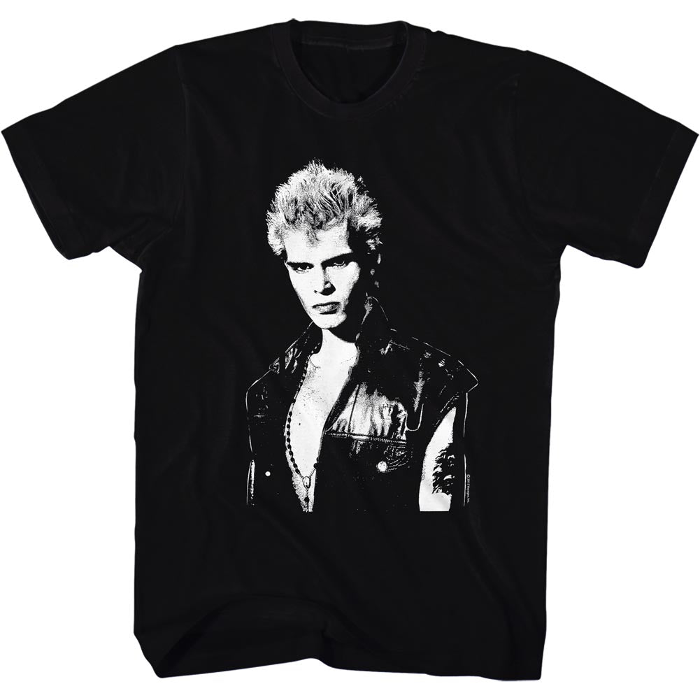 black billy idol band shirt with billy idol picture