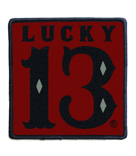 Fully embroidered patch, with Lucky 13's 