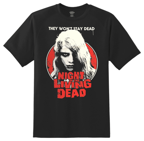 black night of the living dead movie shirt with picture of kyra schon and text that reads 