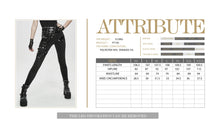 Load image into Gallery viewer, Black Pants w/ Vegan Patent Leather Straps and Removable Hexagram Thigh Detail
