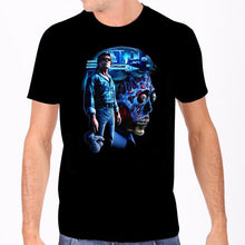 Load image into Gallery viewer, Black T-Shirt with Roddy Piper print as classic character George Nada.
