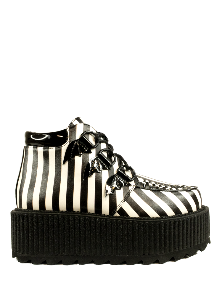 Black and white striped molded 2.5