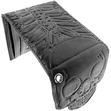 Load image into Gallery viewer, skull ribcage embossed wallet
