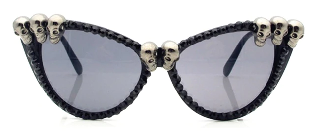 front of sunglasses