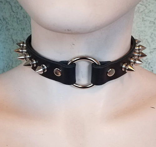 front of collar on mannequin