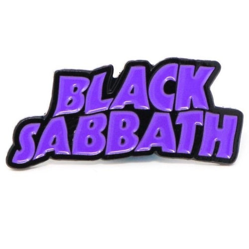 black sabbath purple logo pin