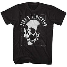 Load image into Gallery viewer, jane&#39;s addiction shirt with logo and skull head graphic
