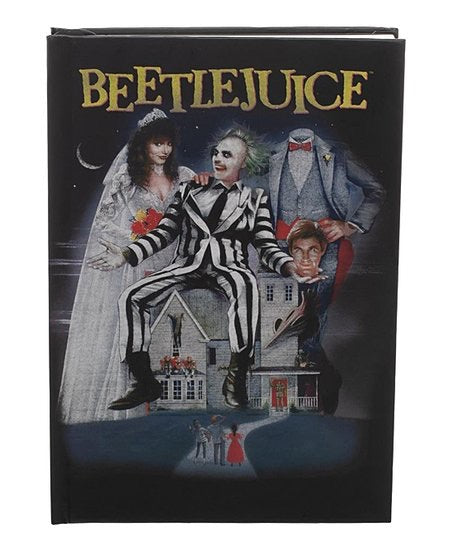 front of journal with beetlejuice movie poster art