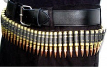 Load image into Gallery viewer, .308 brass bullet belt with copper plated tips and black links
