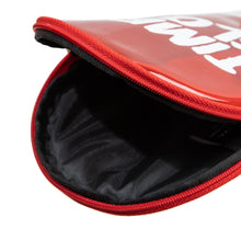 Load image into Gallery viewer, red balloon shaped coin purse with text that reads &quot;time to float&quot;
