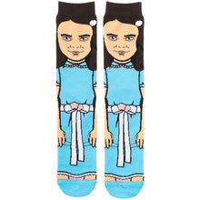 Load image into Gallery viewer, full body print of Grady twins mid calf crew socks
