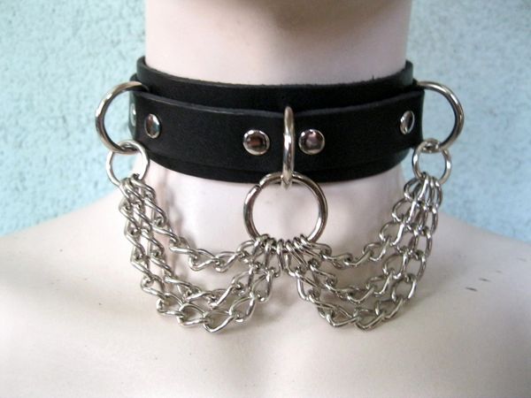 front of choker on mannequin