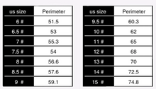 Load image into Gallery viewer, size chart
